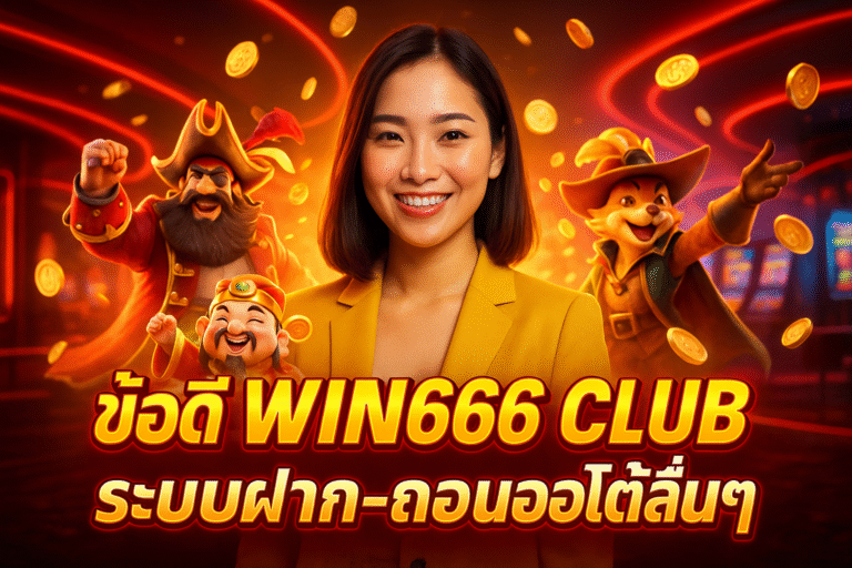 ข้อดี WIN666 CLUB ระบบฝาก-ถอนออโต้ลื่นๆ